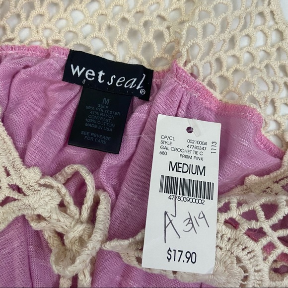 Wet seal gal crochet open front top medium - Picture 3 of 4
